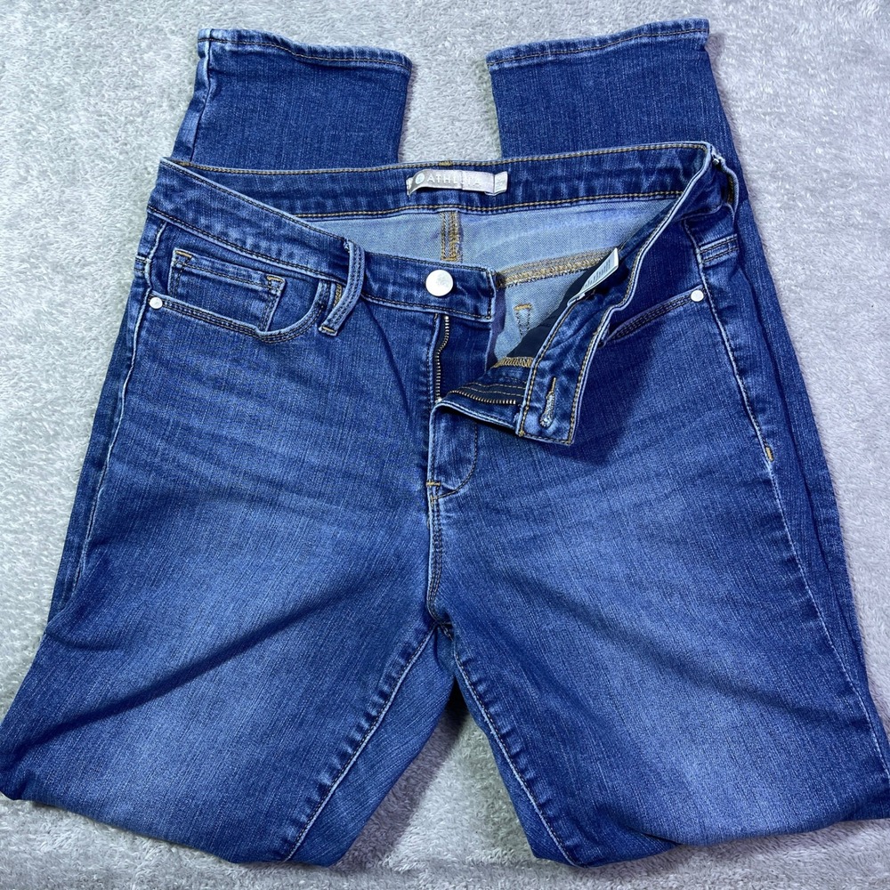 Athleta Sculpttek Skinny Jeans Women's Size‎ 10 Azur Wash Blue Denim Chic Sexy